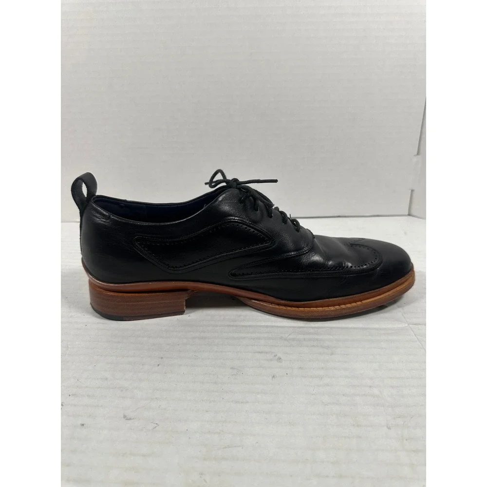 Cole Haan Grand 360 Mens Black Leather Wingtip Oxford Dress Shoes C28182 S: 9.5